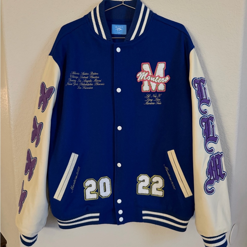 Lil Nas X Long Live Montero Tour Varsity Letterman Jacket NWOT